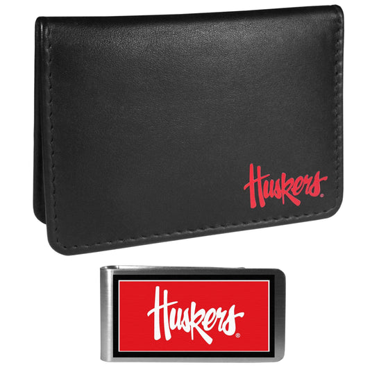 Nebraska Cornhuskers Weekend Bi-fold Wallet & Color Money Clip - Siskiyou Buckle