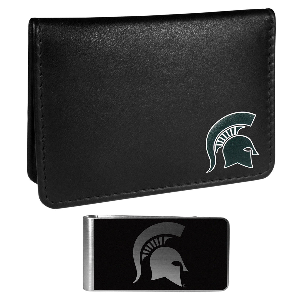 Michigan St. Spartans Weekend Bi-fold Wallet & Black Money Clip - Siskiyou Buckle