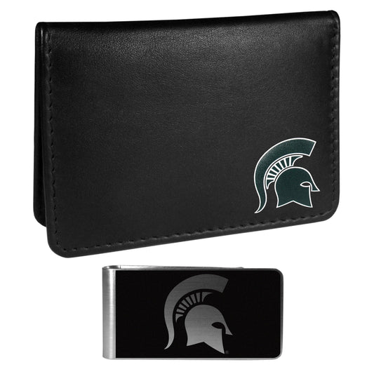 Michigan St. Spartans Weekend Bi-fold Wallet & Black Money Clip - Flyclothing LLC