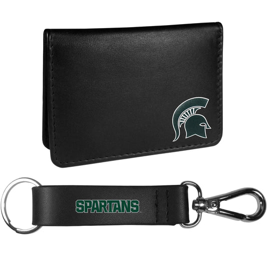 Michigan St. Spartans Weekend Bi-fold Wallet & Strap Key Chain - Flyclothing LLC
