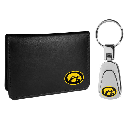 Iowa Hawkeyes Weekend Bi-fold Wallet & Steel Key Chain - Siskiyou Buckle
