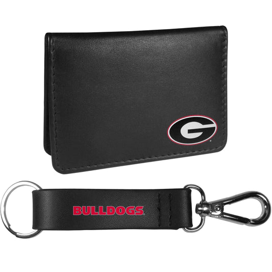 Georgia Bulldogs Weekend Bi-fold Wallet & Strap Key Chain - Siskiyou Buckle