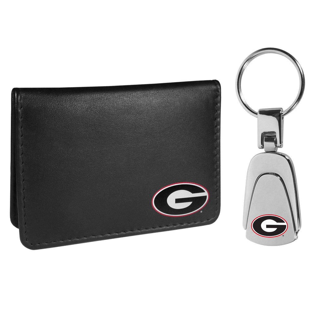 Georgia Bulldogs Weekend Bi-fold Wallet & Steel Key Chain - Siskiyou Buckle
