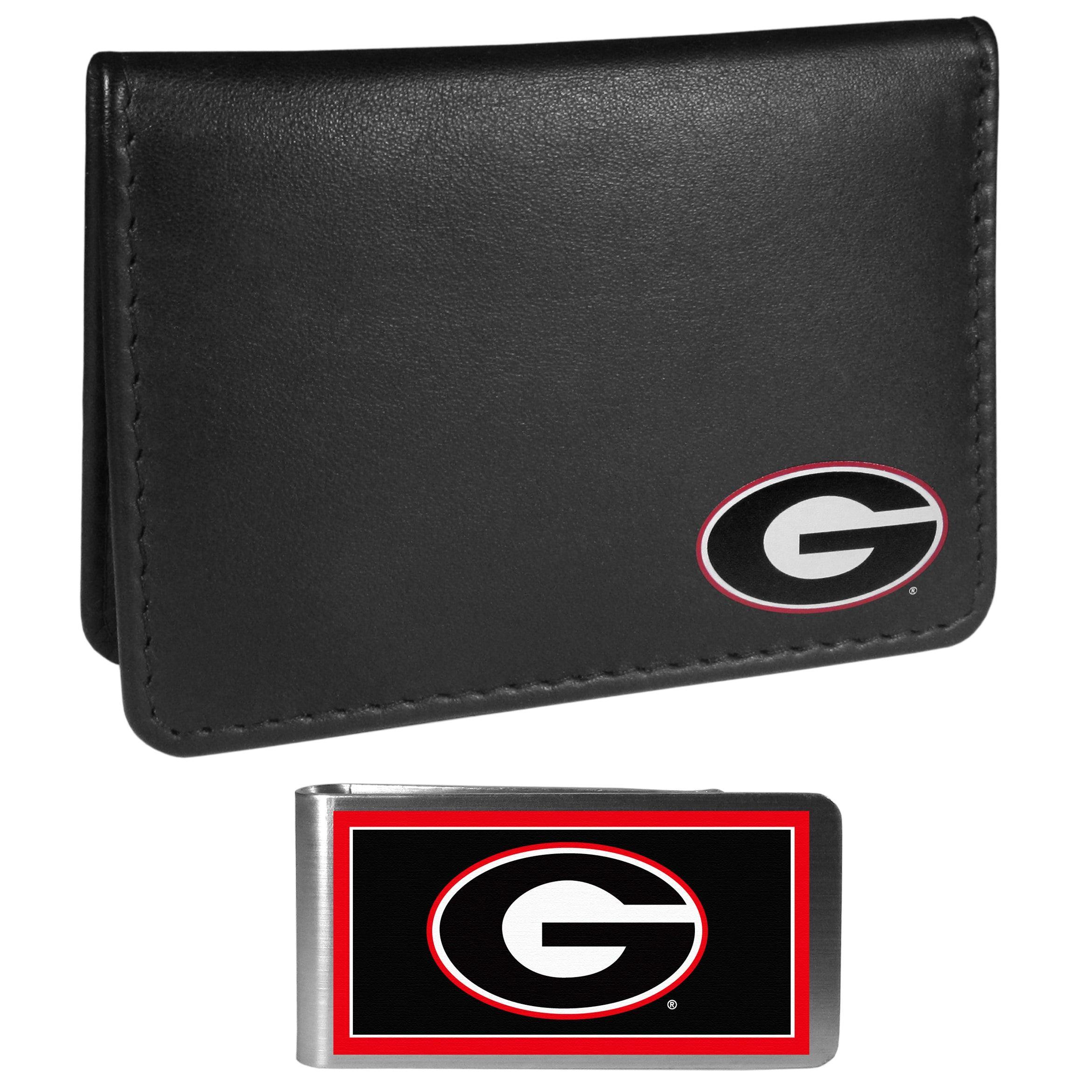 Georgia Bulldogs Weekend Bi-fold Wallet & Color Money Clip - Siskiyou Buckle