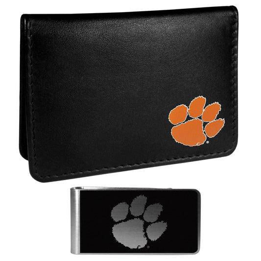Clemson Tigers Weekend Bi-fold Wallet & Black Money Clip - Siskiyou Buckle