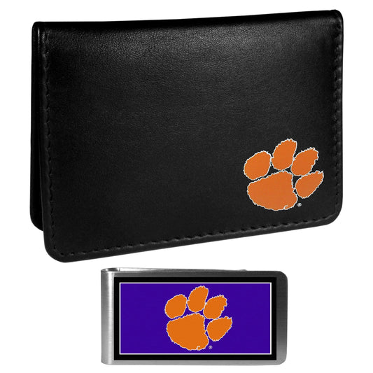 Clemson Tigers Weekend Bi-fold Wallet & Color Money Clip - Siskiyou Buckle