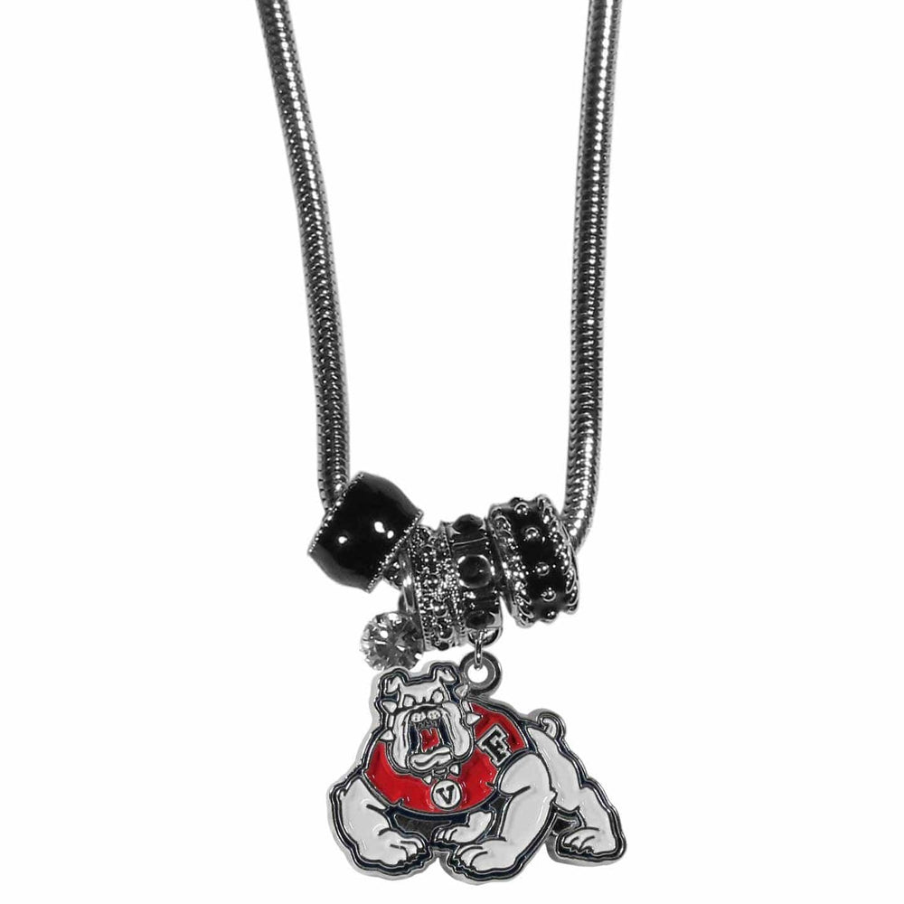 Fresno St. Bulldogs Euro Bead Necklace - Siskiyou Buckle