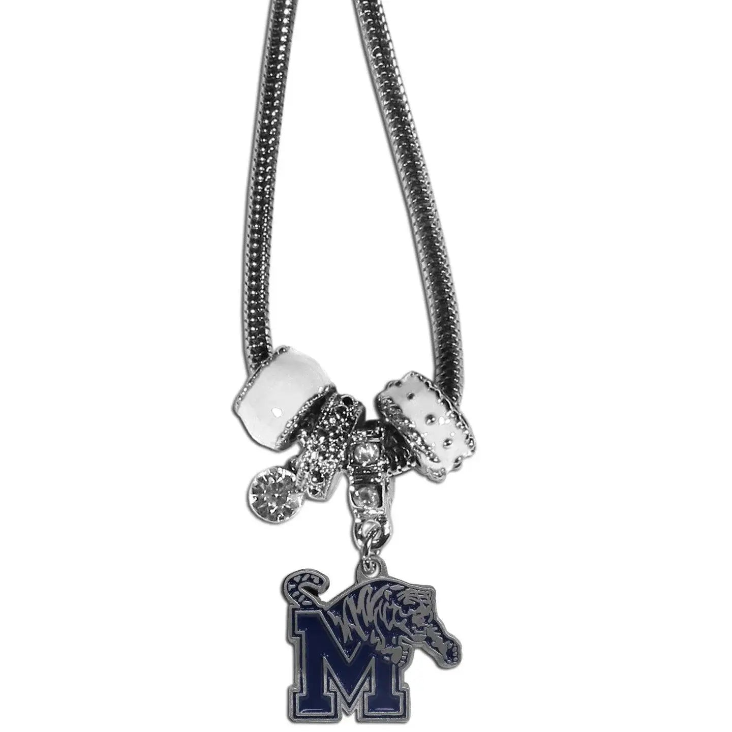Memphis Tigers Euro Bead Necklace - Siskiyou Buckle - Flyclothing LLC