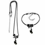 Wyoming Cowboy Euro Bead Necklace and Bracelet Set - Siskiyou Buckle
