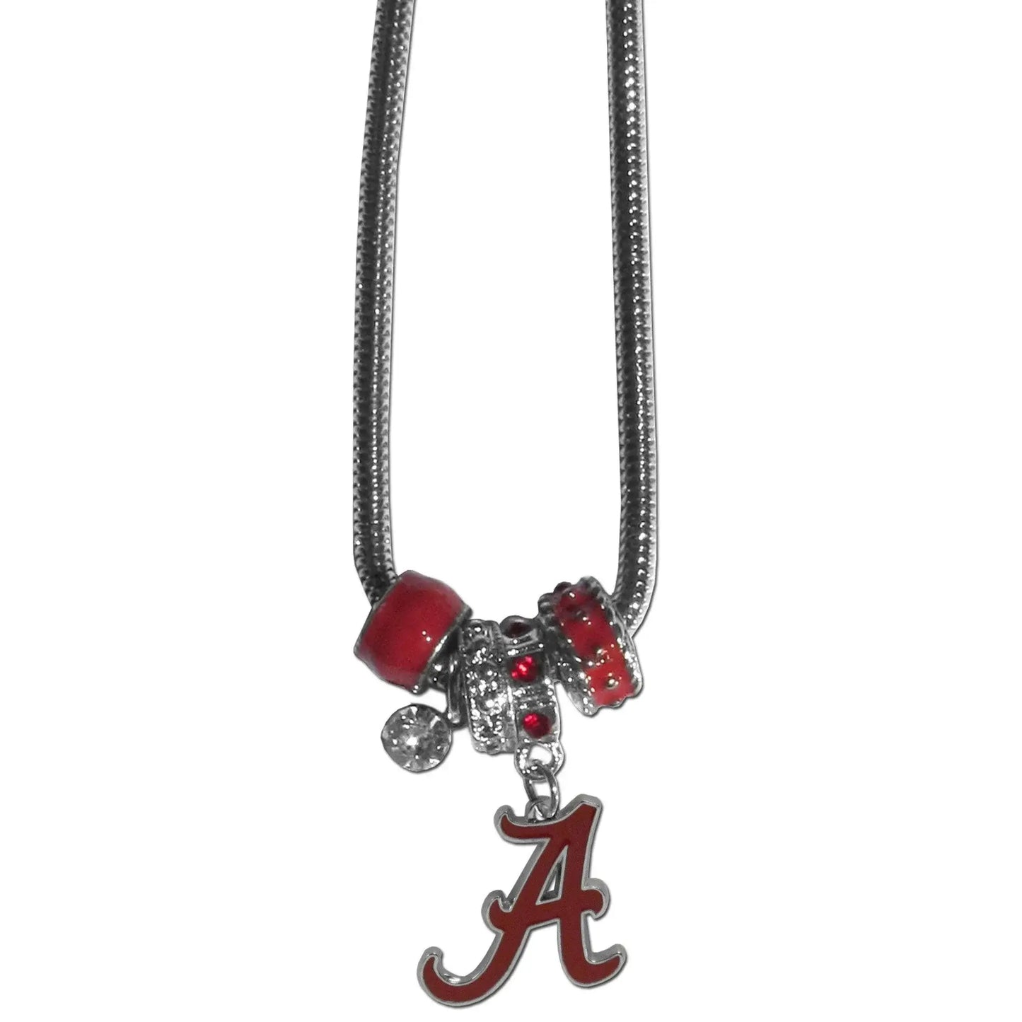 Alabama Crimson Tide Euro Bead Necklace - Siskiyou Buckle - Flyclothing LLC