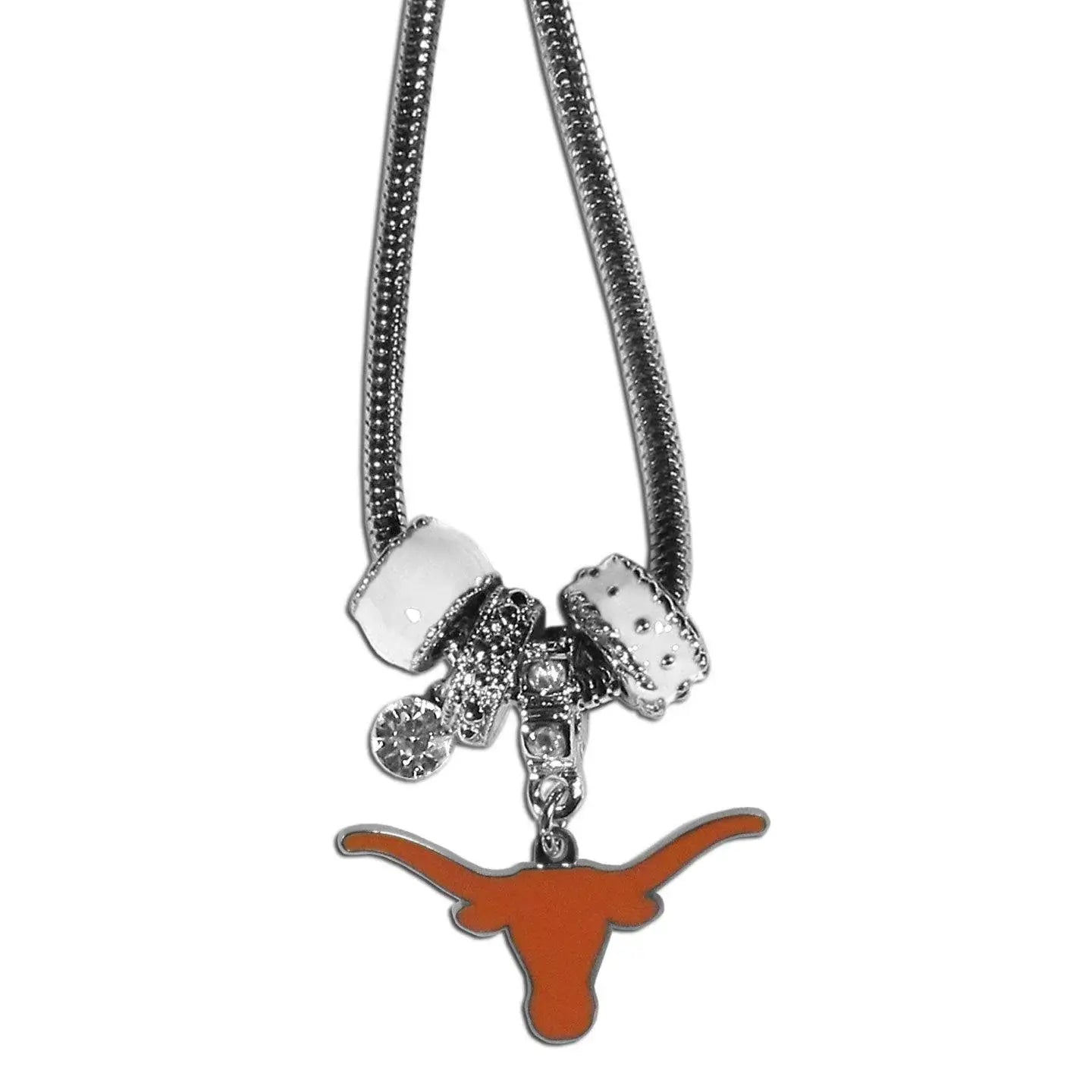 Texas Longhorns Euro Bead Necklace - Siskiyou Buckle - Flyclothing LLC