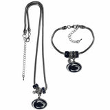 Penn St. Nittany Lions Euro Bead Necklace and Bracelet Set - Siskiyou Buckle - Flyclothing LLC