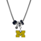 Michigan Wolverines Euro Bead Necklace - Siskiyou Buckle