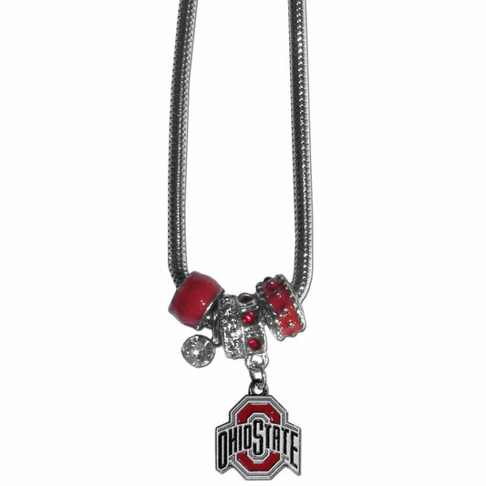 Ohio St. Buckeyes Euro Bead Necklace - Siskiyou Buckle - Flyclothing LLC