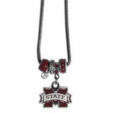 Mississippi St. Bulldogs Euro Bead Necklace - Siskiyou Buckle
