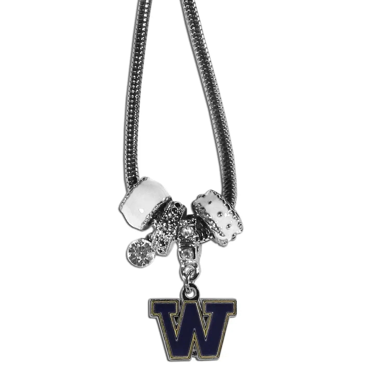 Washington Huskies Euro Bead Necklace - Siskiyou Buckle - Flyclothing LLC