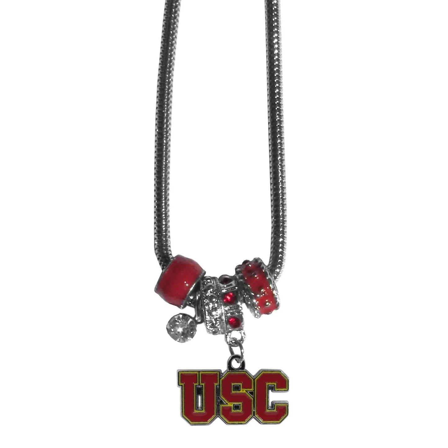 USC Trojans Euro Bead Necklace - Siskiyou Buckle - Flyclothing LLC