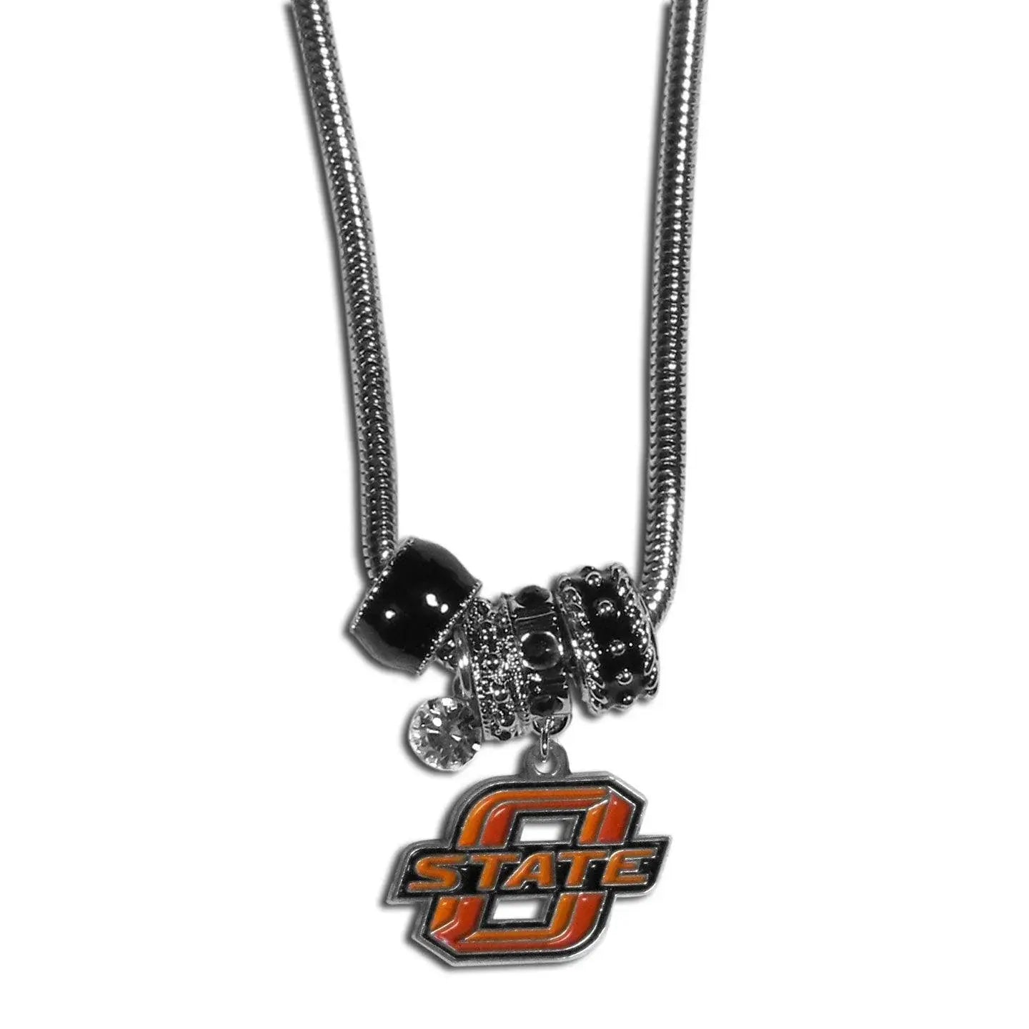 Oklahoma State Cowboys Euro Bead Necklace - Siskiyou Buckle - Flyclothing LLC