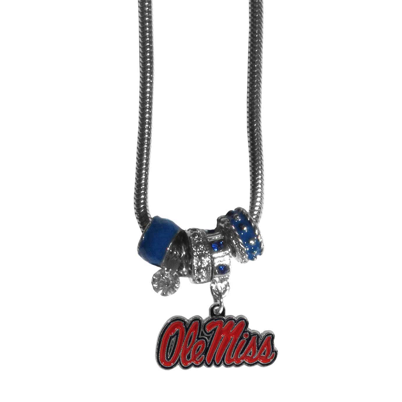 Mississippi Rebels Euro Bead Necklace - Siskiyou Buckle - Flyclothing LLC