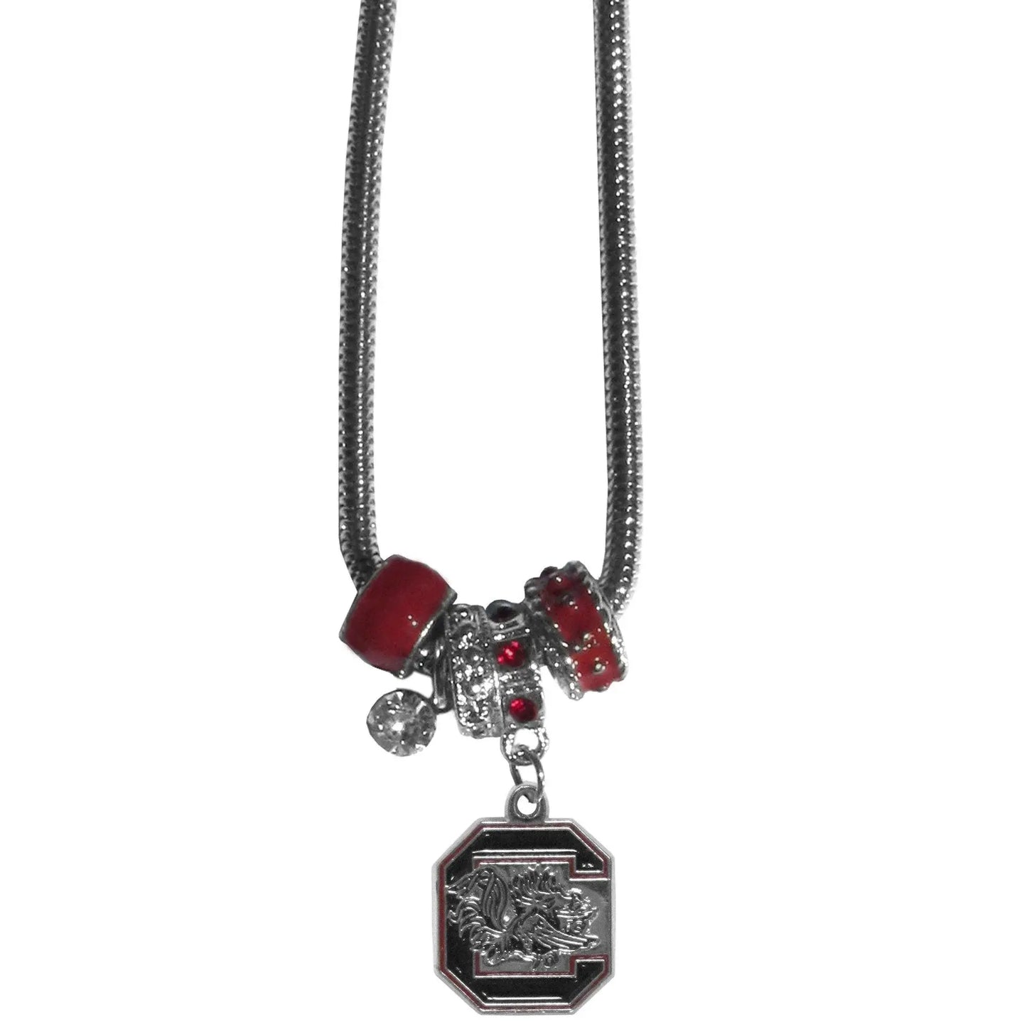 S. Carolina Gamecocks Euro Bead Necklace - Siskiyou Buckle - Flyclothing LLC