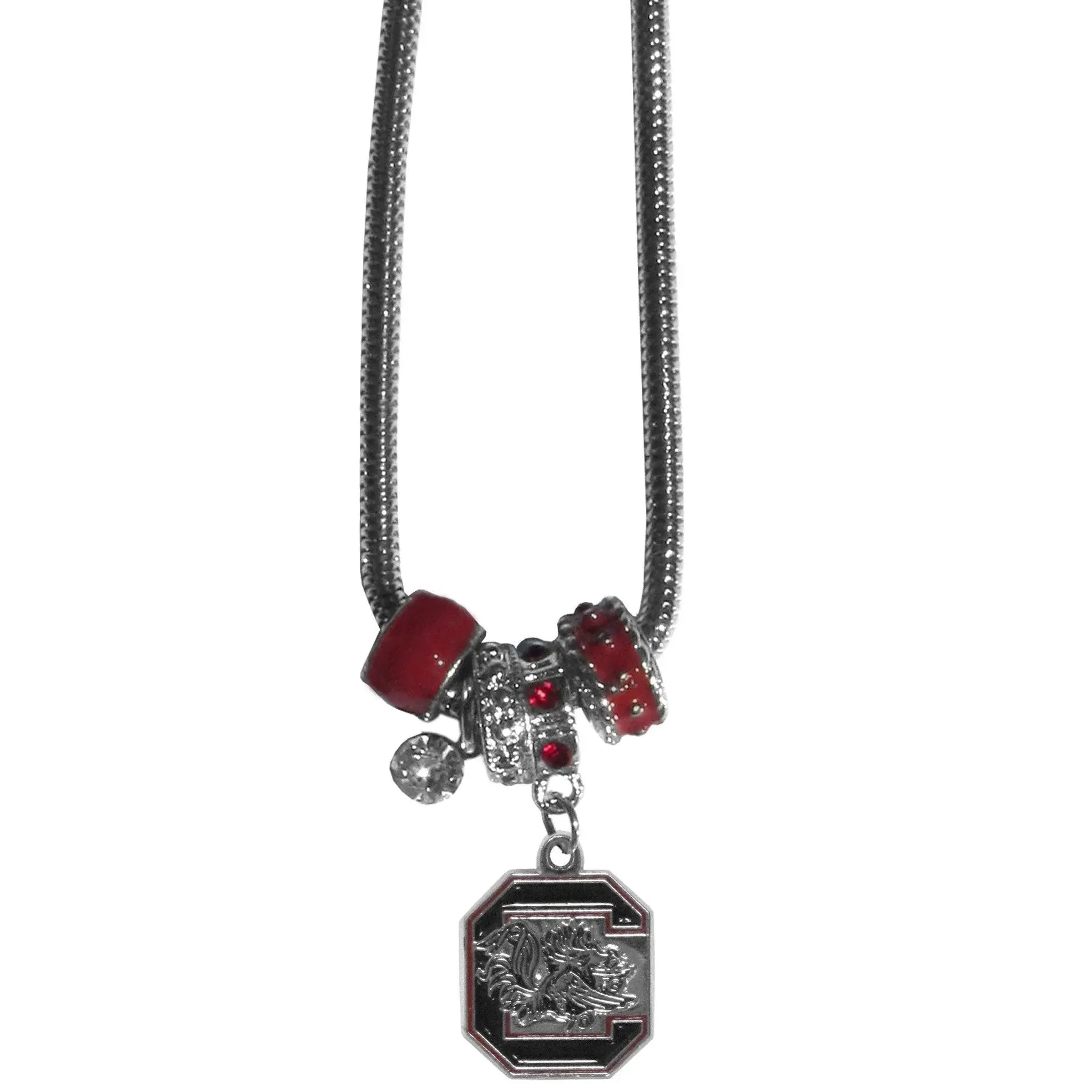 S. Carolina Gamecocks Euro Bead Necklace - Siskiyou Buckle - Flyclothing LLC