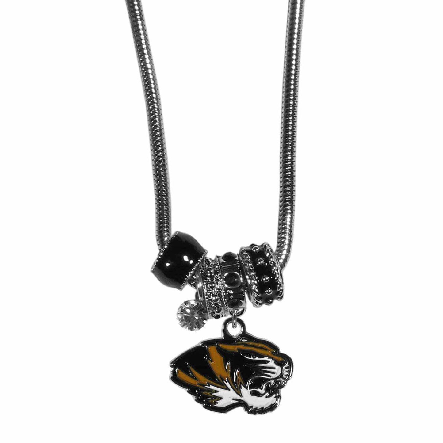 Missouri Tigers Euro Bead Necklace - Siskiyou Buckle - Flyclothing LLC