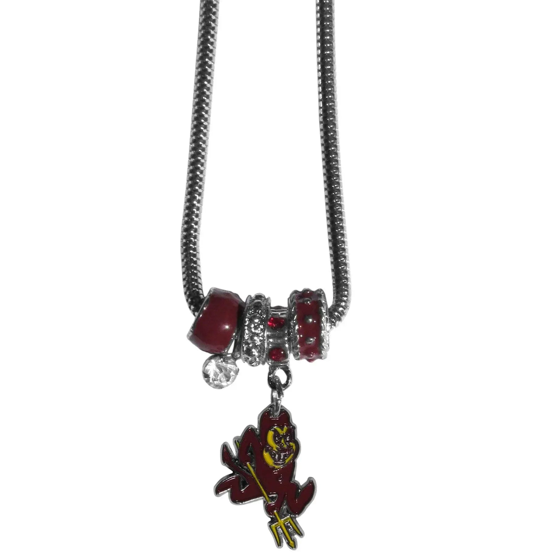 Arizona St. Sun Devils Euro Bead Necklace - Siskiyou Buckle - Flyclothing LLC