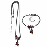 Arizona St. Sun Devils Euro Bead Necklace and Bracelet Set - Siskiyou Buckle