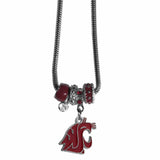 Washington St. Cougars Euro Bead Necklace - Siskiyou Buckle - Flyclothing LLC