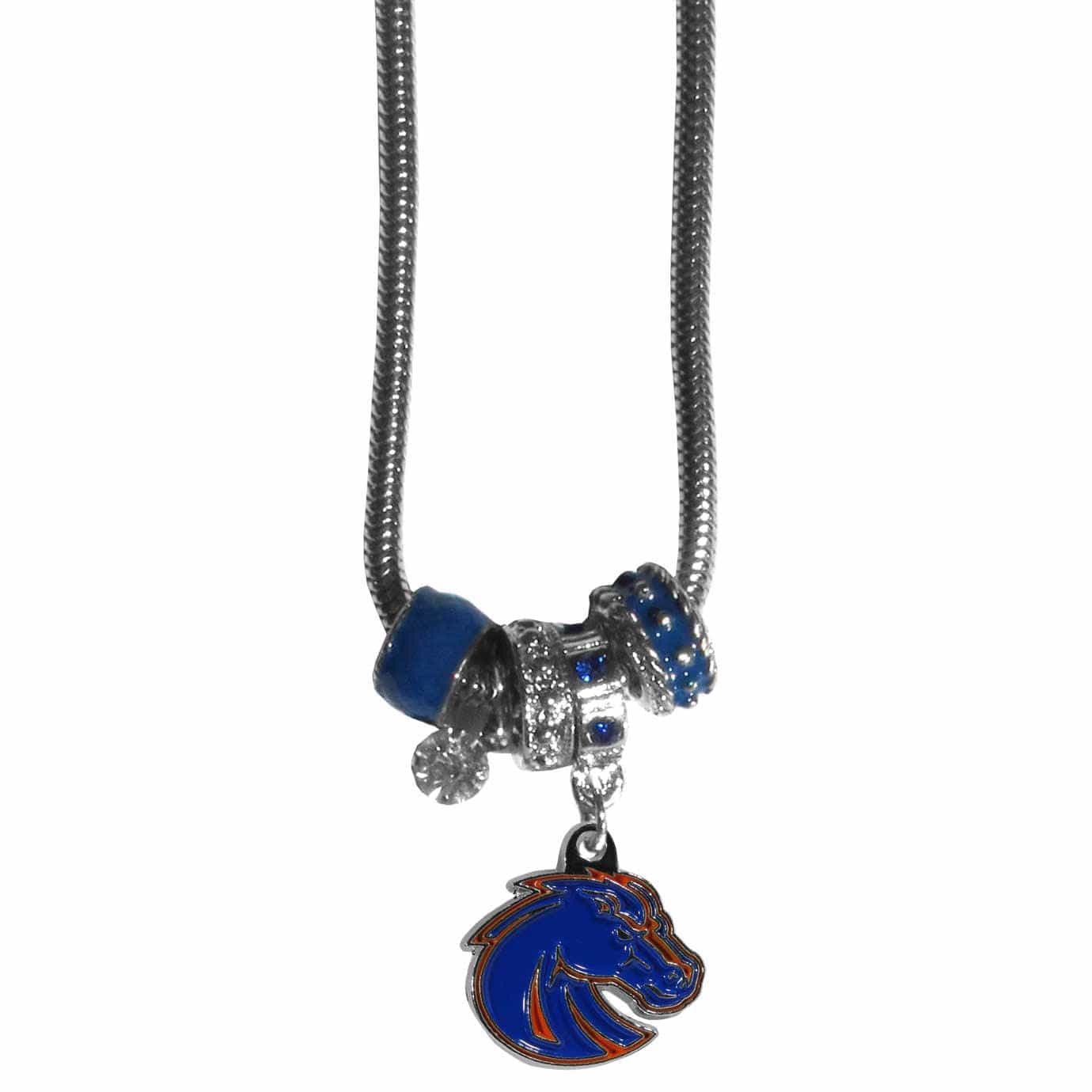 Boise St. Broncos Euro Bead Necklace - Siskiyou Buckle - Flyclothing LLC