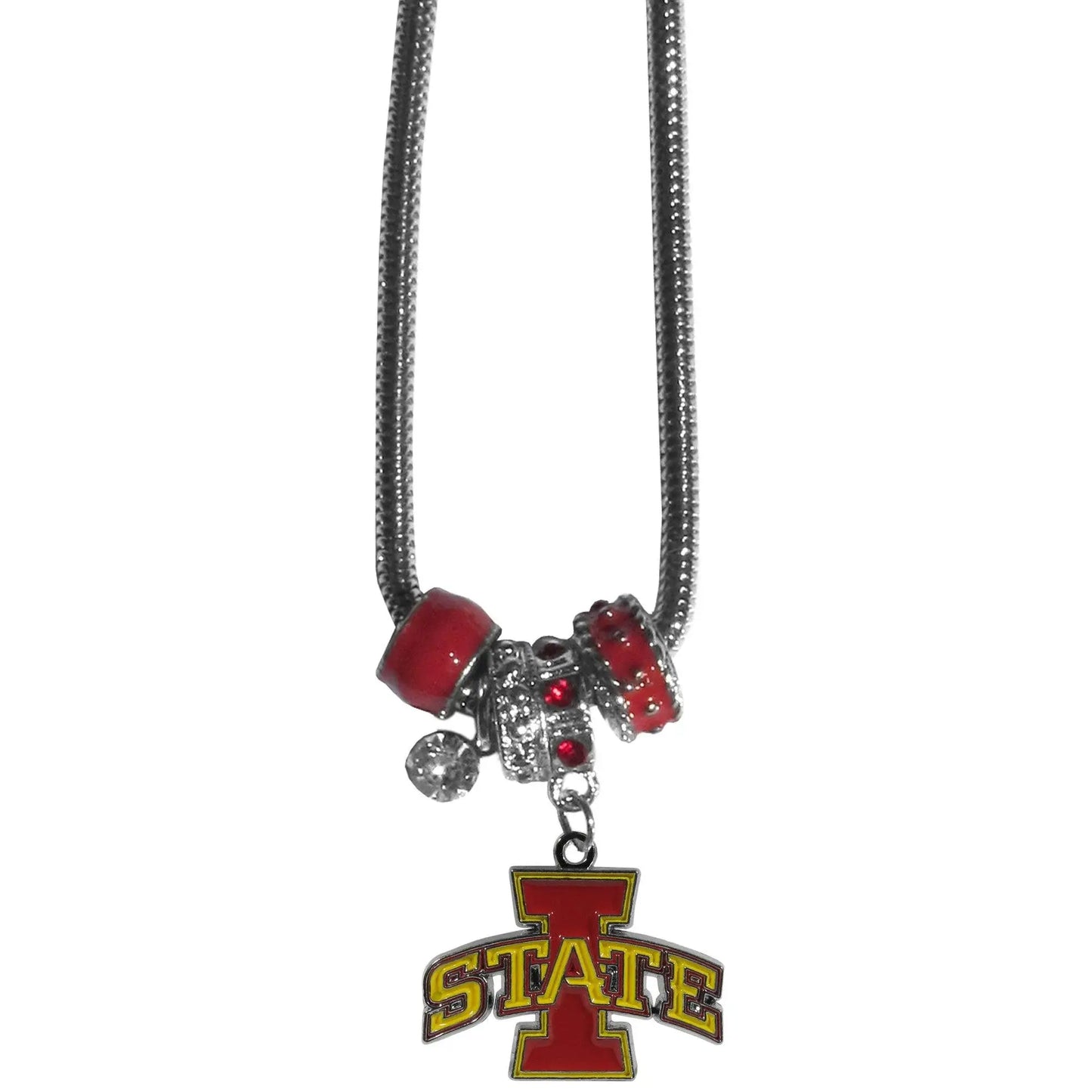 Iowa St. Cyclones Euro Bead Necklace - Siskiyou Buckle - Flyclothing LLC
