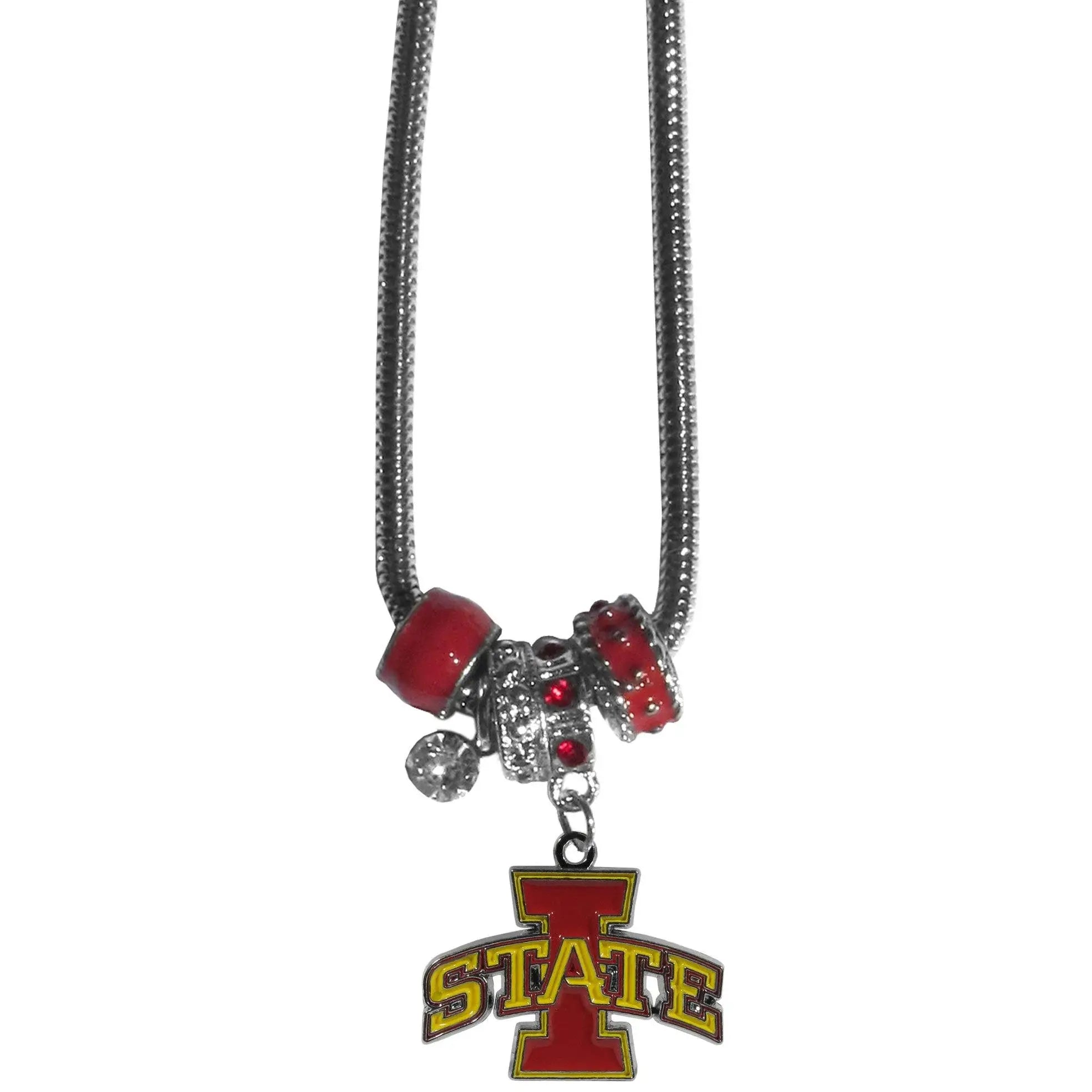 Iowa St. Cyclones Euro Bead Necklace - Siskiyou Buckle - Flyclothing LLC