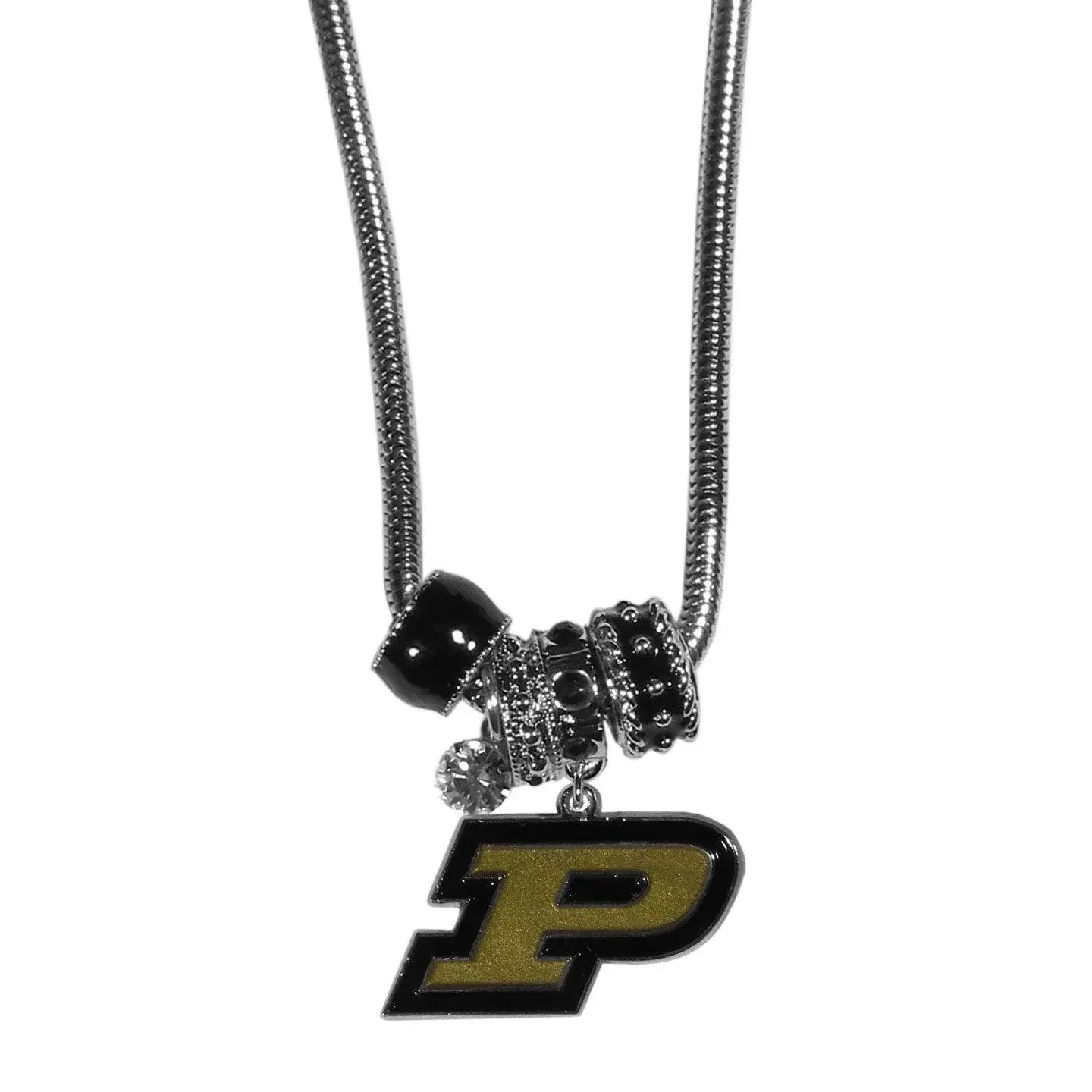 Purdue Boilermakers Euro Bead Necklace - Siskiyou Buckle - Flyclothing LLC
