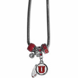 Utah Utes Euro Bead Necklace - Siskiyou Buckle - Flyclothing LLC
