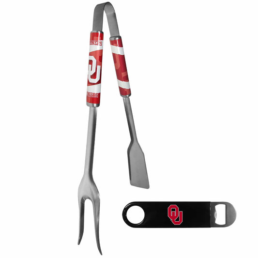 Oklahoma Sooners 3 in 1 BBQ Tool and Bottle Opener - Siskiyou Buckle