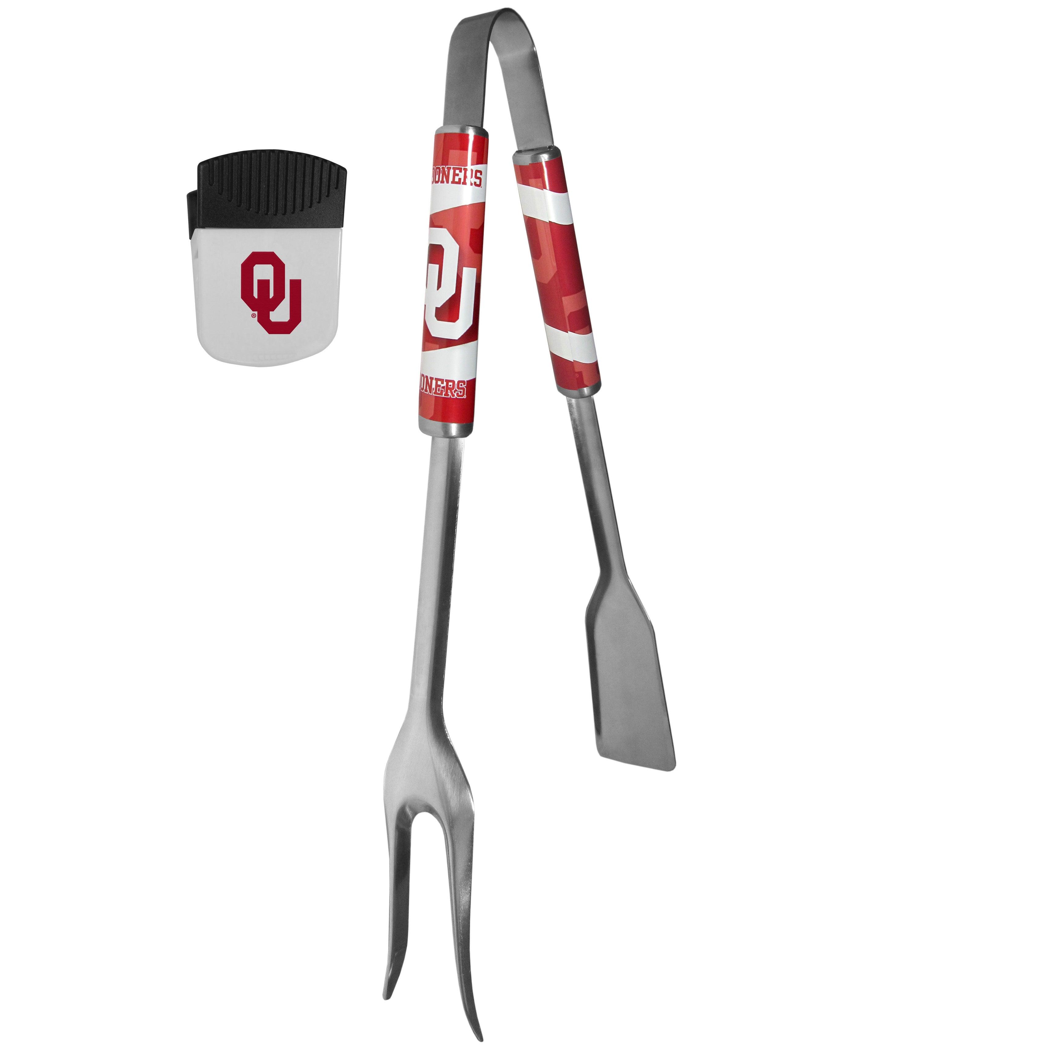 Oklahoma Sooners 3 in 1 BBQ Tool and Chip Clip - Flyclothing LLC
