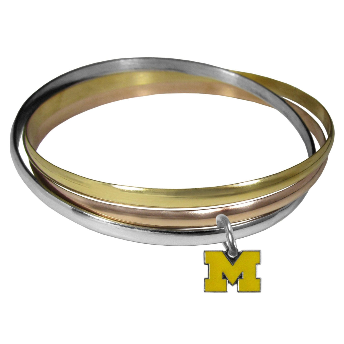 Michigan Wolverines Tri-color Bangle Bracelet - Flyclothing LLC