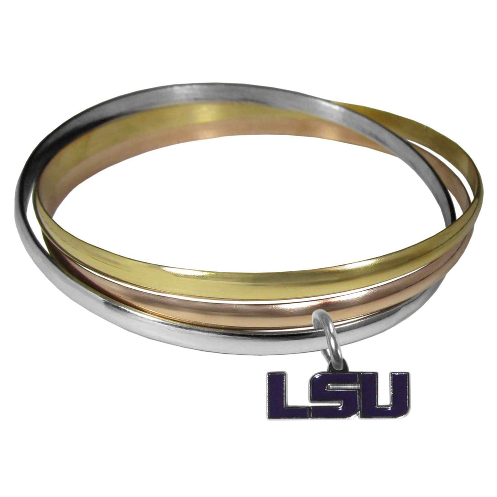 LSU Tigers Tri-color Bangle Bracelet - Siskiyou Buckle - Flyclothing LLC