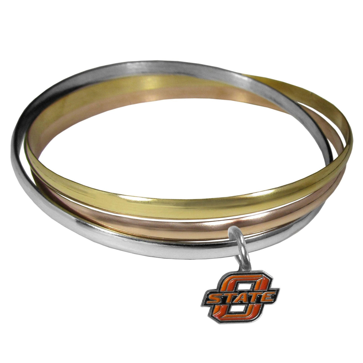 Oklahoma St. Cowboys Tri-color Bangle Bracelet - Flyclothing LLC