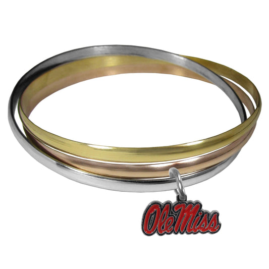 Mississippi Rebels Tri-color Bangle Bracelet - Flyclothing LLC