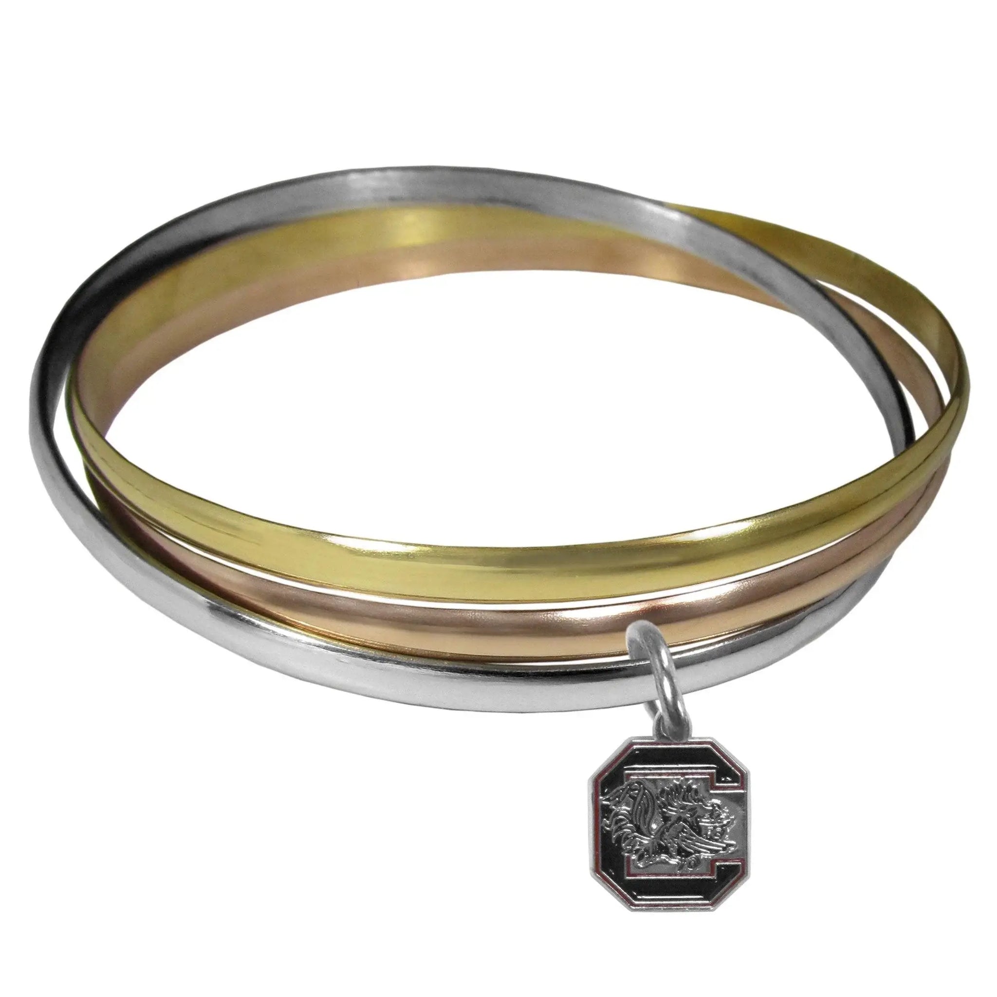 S. Carolina Gamecocks Tri-color Bangle Bracelet - Siskiyou Buckle - Flyclothing LLC