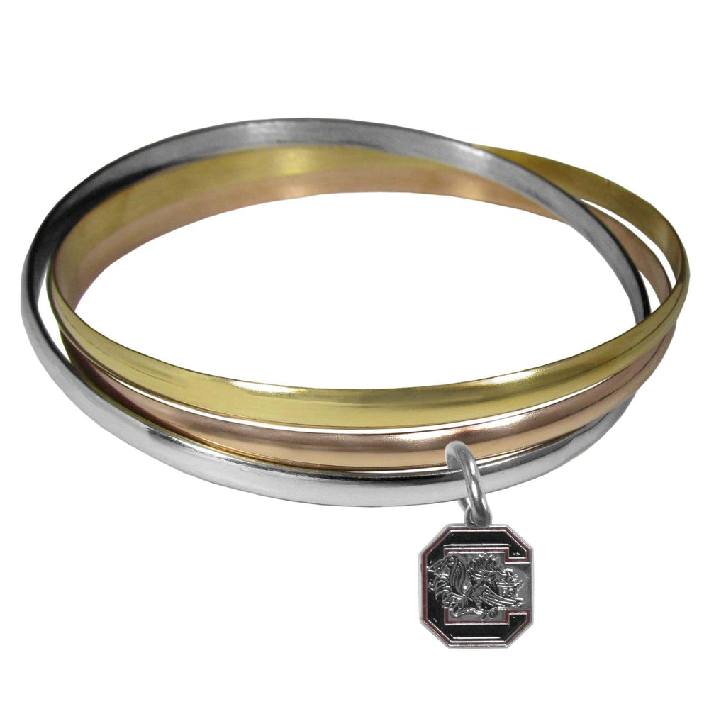 S. Carolina Gamecocks Tri-color Bangle Bracelet - Siskiyou Buckle