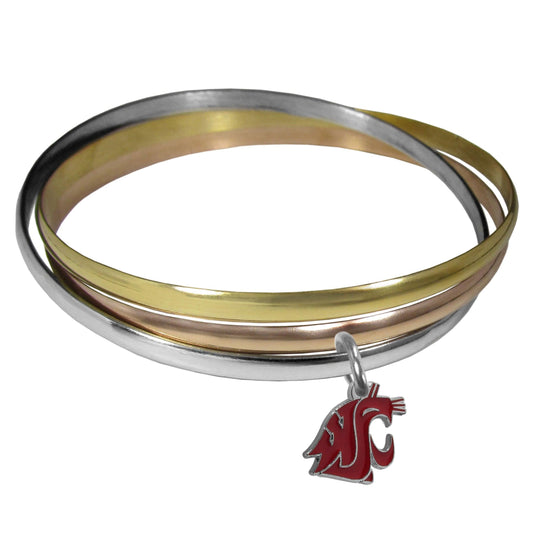 Washington St. Cougars Tri-color Bangle Bracelet - Flyclothing LLC