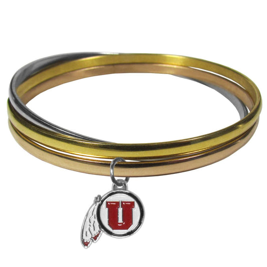 Utah Utes Tri-color Bangle Bracelet - Flyclothing LLC