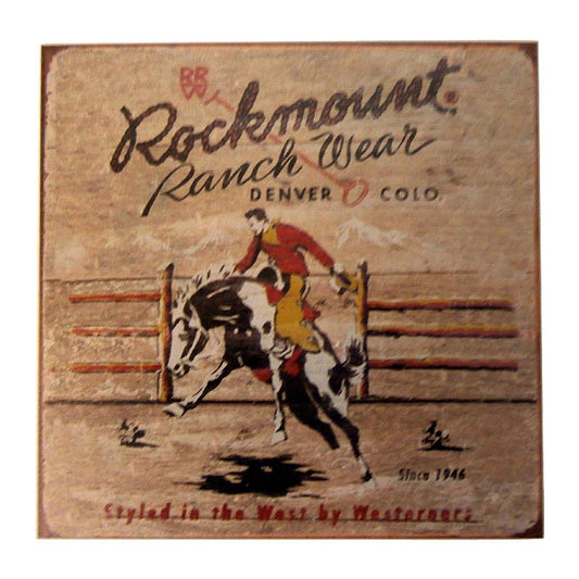 Rockmount Bronc Western Ceramic Coaster - Rockmount Clothing