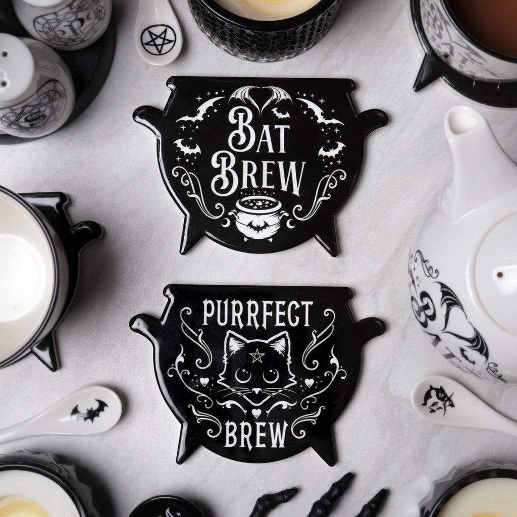 The Vault Purrfect Brew Coaster - Alchemy Gothic - Flyclothing LLC