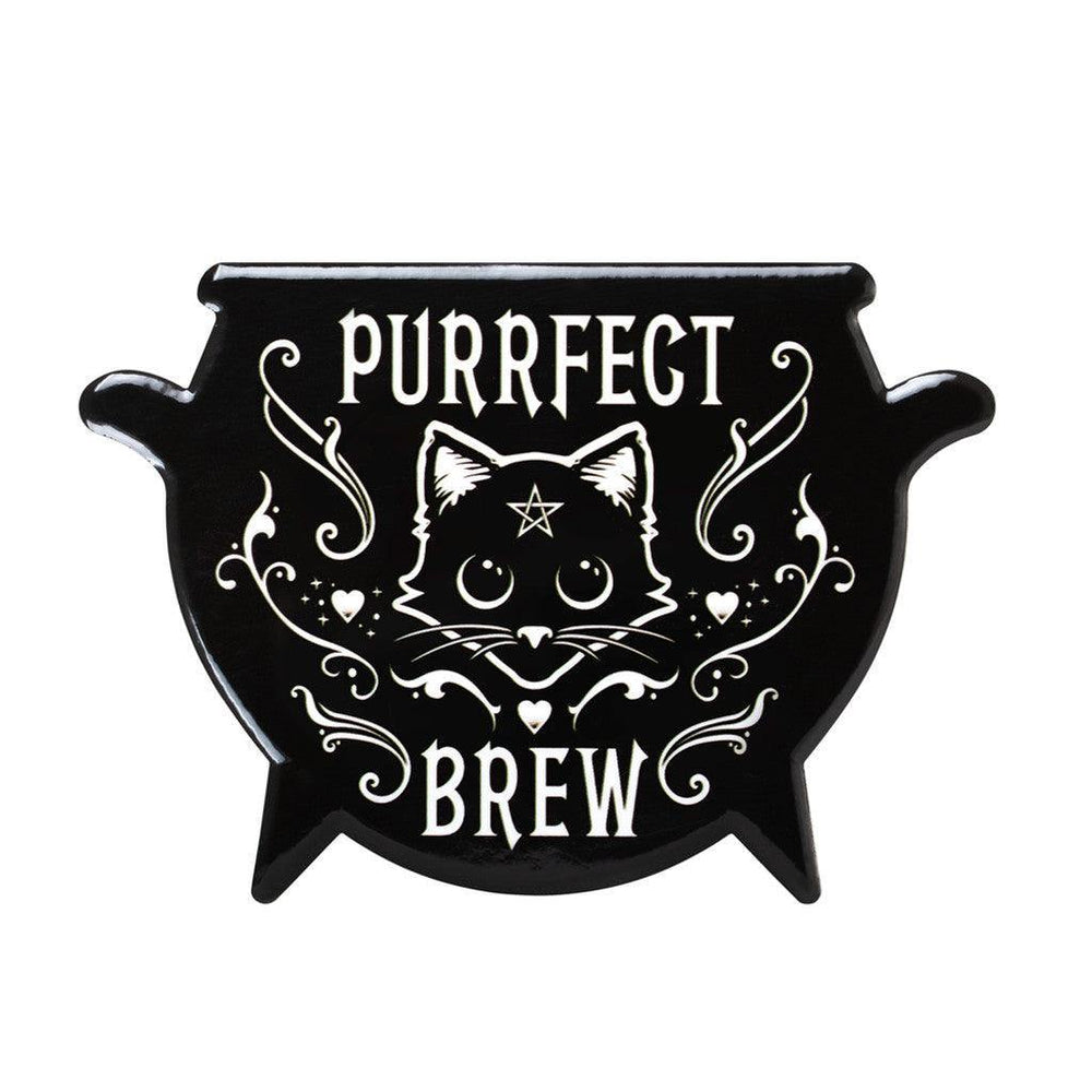The Vault Purrfect Brew Coaster - Alchemy Gothic