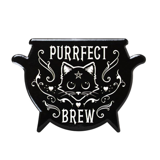 The Vault Purrfect Brew Coaster - Alchemy Gothic