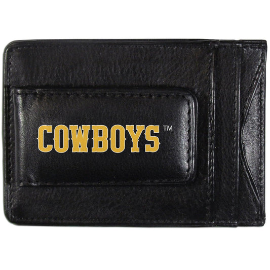 Wyoming Cowboy Logo Leather Cash and Cardholder - Flyclothing LLC