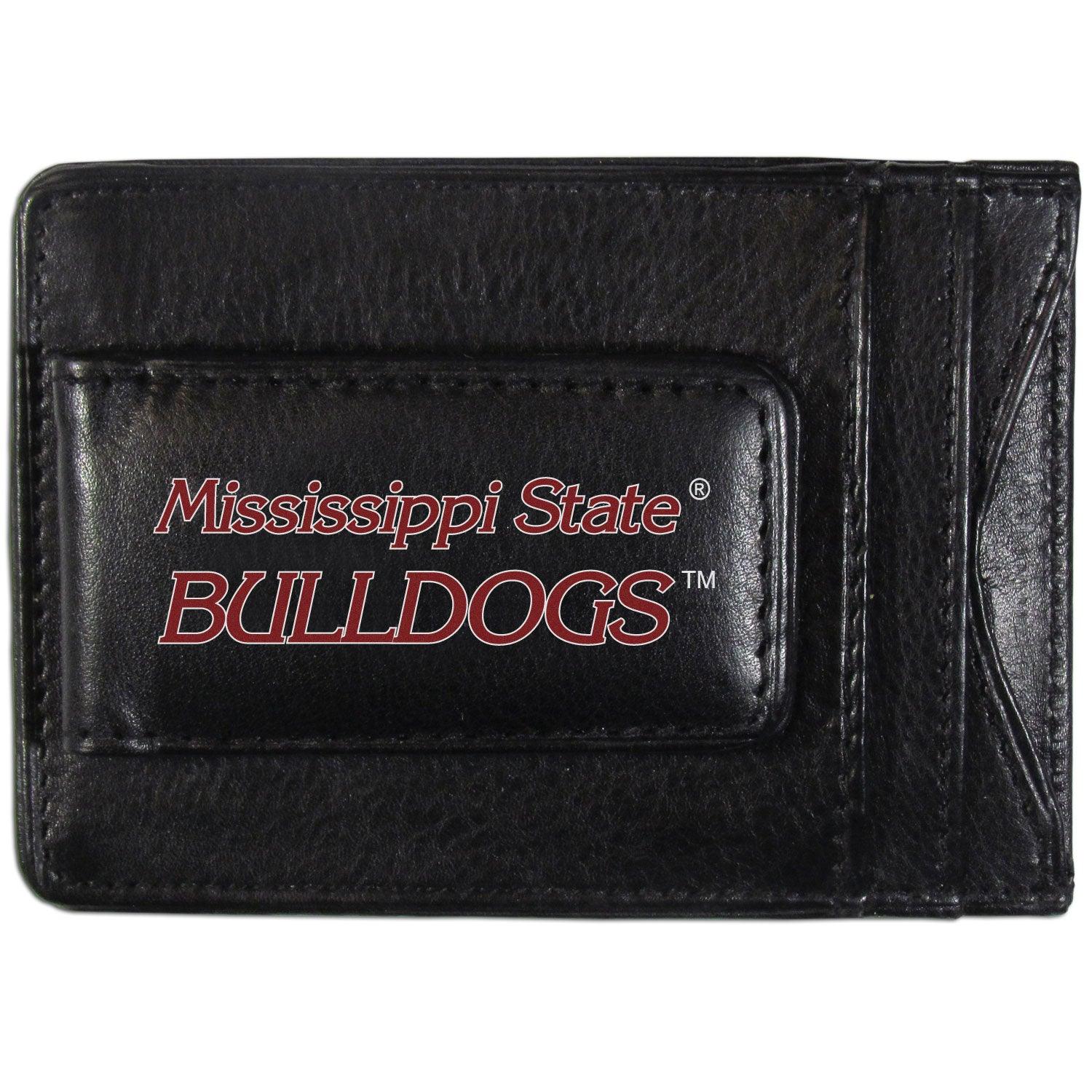 Mississippi St. Bulldogs Logo Leather Cash and Cardholder - Flyclothing LLC